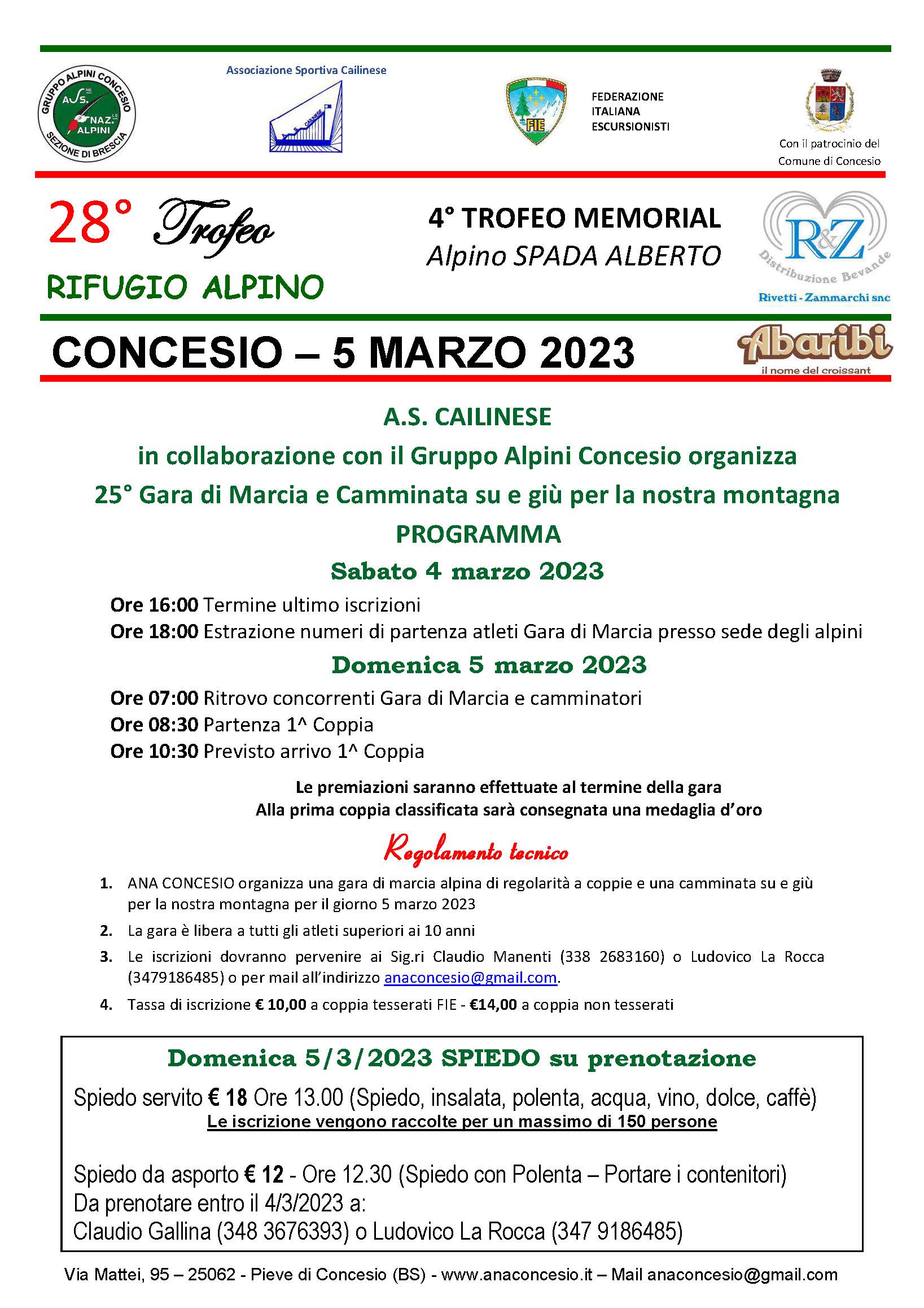 4° TROFEO MEMORIAL Alpino SPADA ALBERTO
