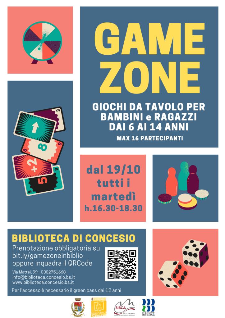 GAME ZONE – pomeriggi di giochi da tavolo
