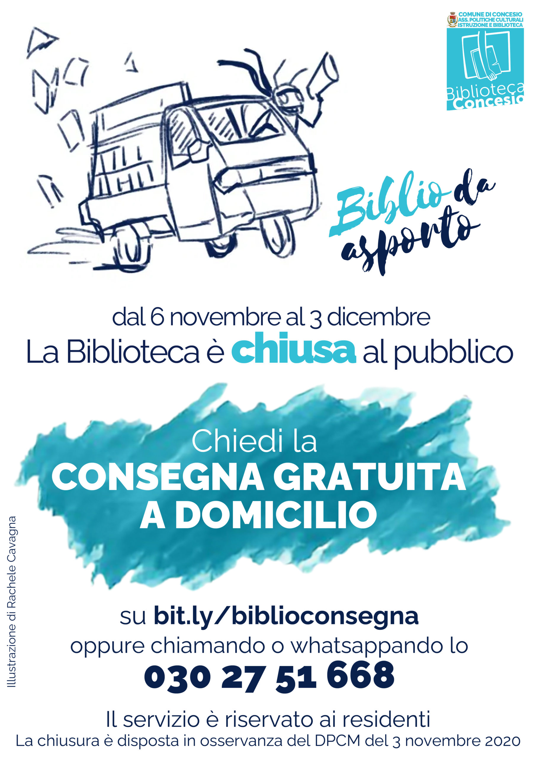 Biblioteca con consegna gratuita a domicilio